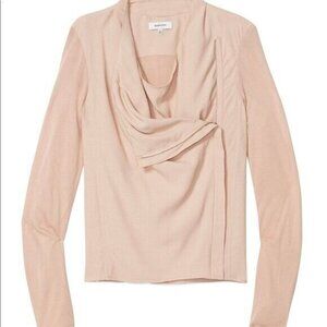 Aritzia Babaton Oliver Jacket Large Blush Pink Full-Zip Moto Blazer Women's